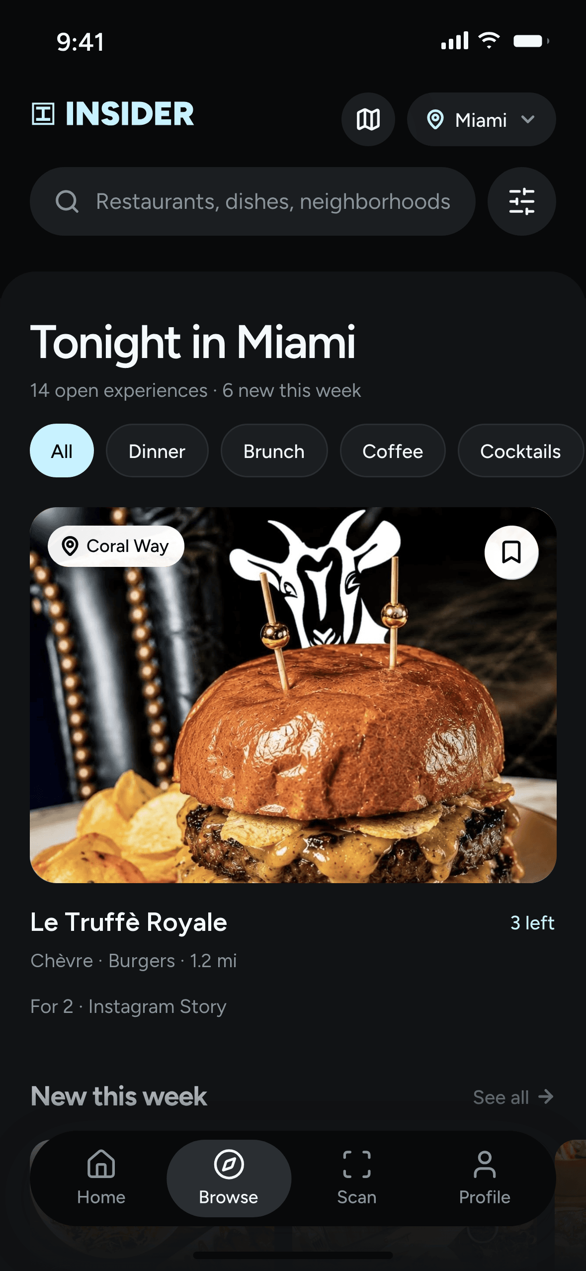 Browsing experiences in Insider as a creator